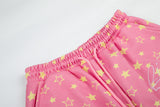 DAXUEN pink star wide-leg casual pants