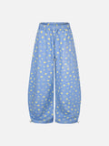 DAXUEN pink star wide-leg casual pants