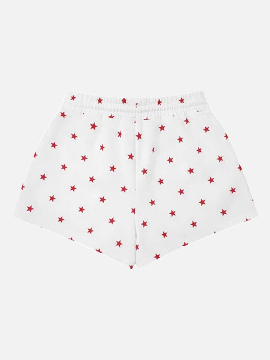 DAXUEN Women's casual shorts with star prints and embroidery