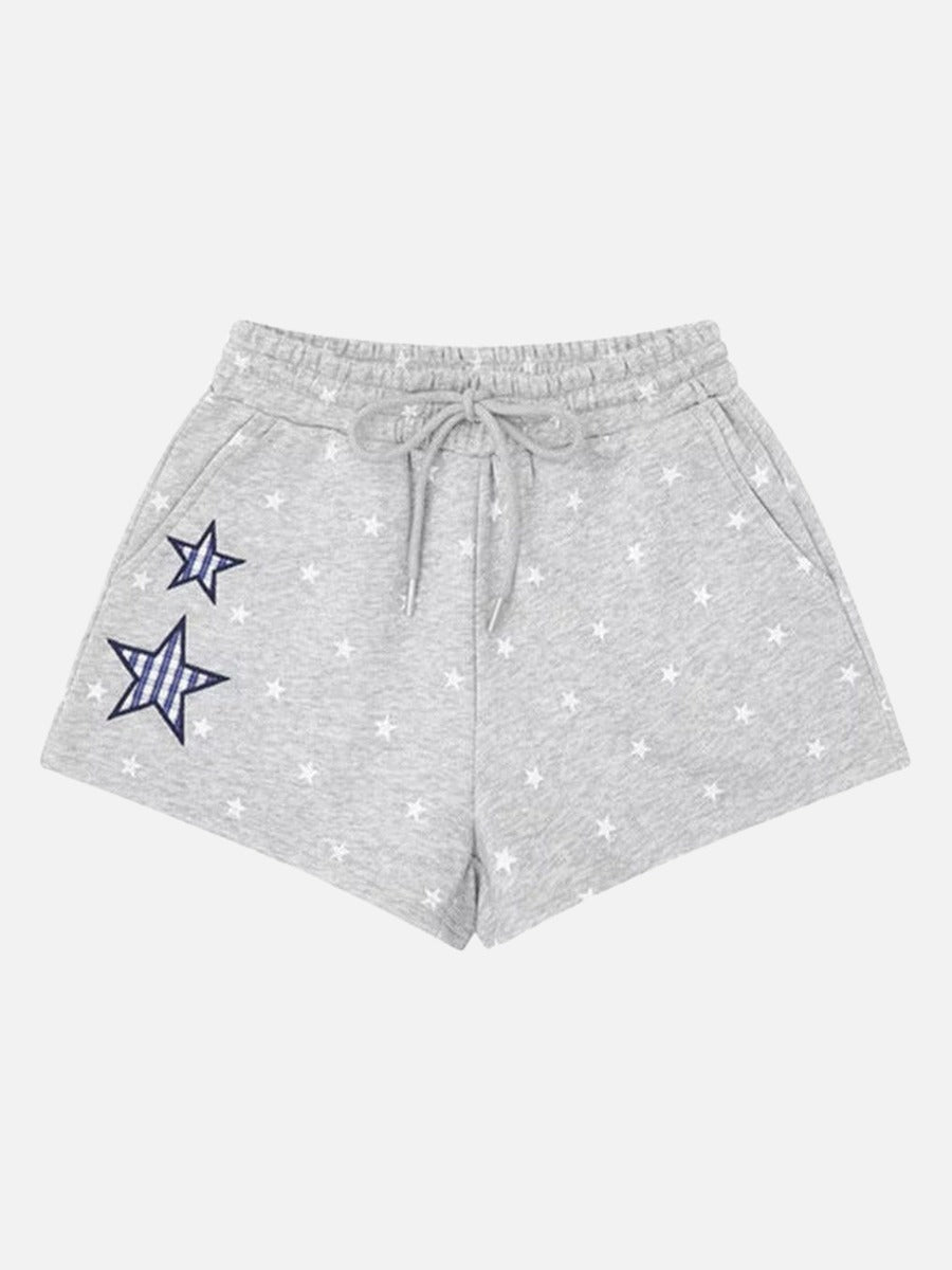 DAXUEN Women's casual shorts with star prints and embroidery