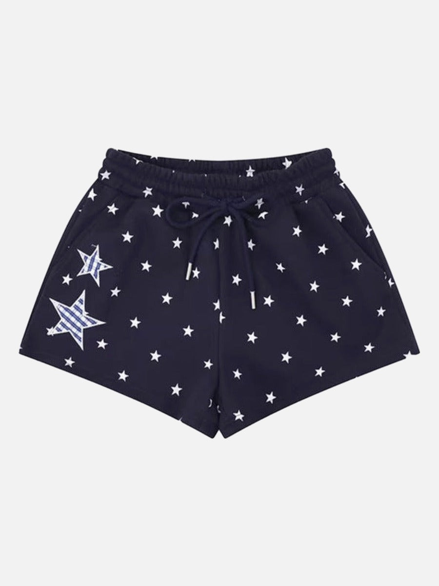 DAXUEN Women's casual shorts with star prints and embroidery