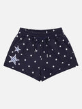 DAXUEN Women's casual shorts with star prints and embroidery
