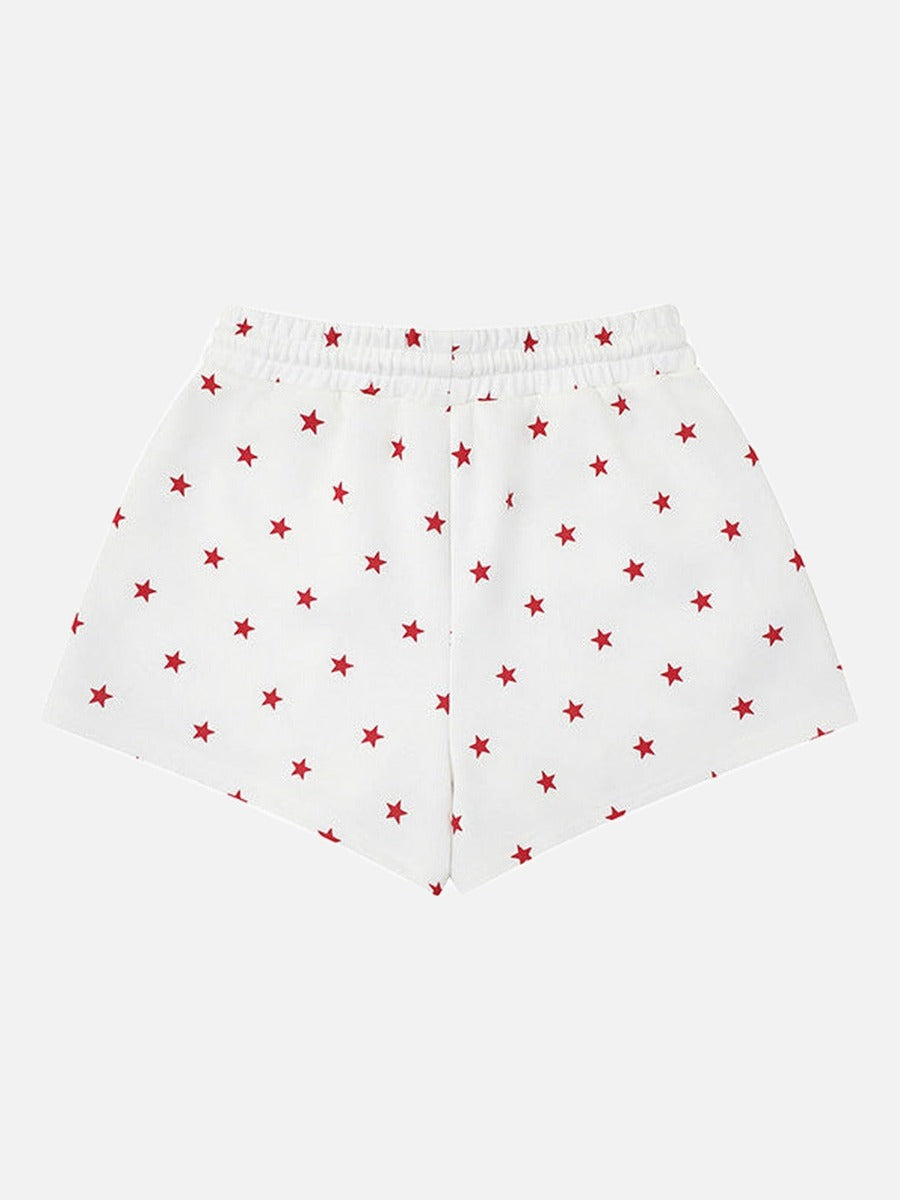 DAXUEN Women's casual shorts with star prints and embroidery