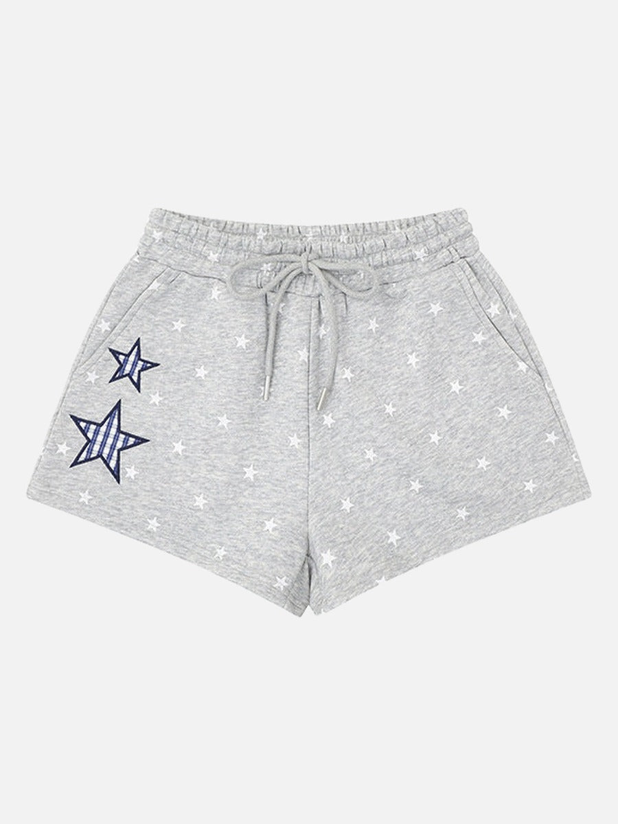 DAXUEN Women's casual shorts with star prints and embroidery