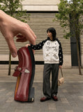 DAXUEN Colour-blocked full-zip hoodie with star graphics — model photo