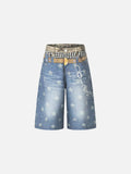 DAXUEN High-waisted wide-leg shorts with digital print