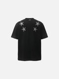 DAXUEN Oversized short-sleeved T-shirt with star graphics