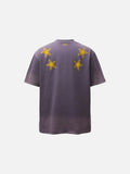 DAXUEN Oversized short-sleeved T-shirt with star graphics