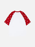 DAXUEN Star-Studded Raglan Sleeve T-Shirt