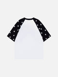 DAXUEN Star-Studded Raglan Sleeve T-Shirt