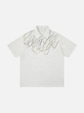 DAXUEN Short-sleeved polo shirt with star embroidery