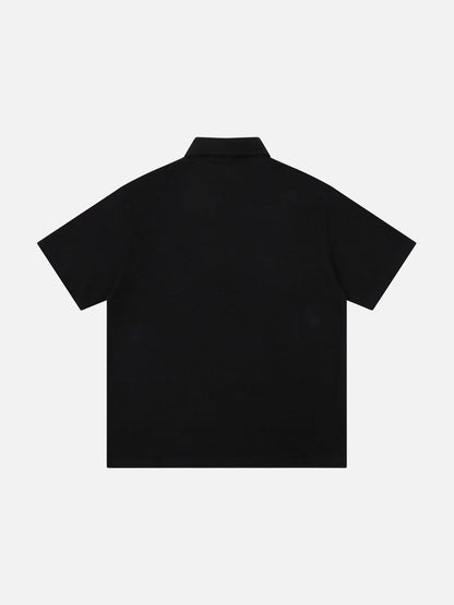 DAXUEN Short-sleeved polo shirt with star embroidery
