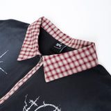 DAXUEN dark grey starburst graphic polo shirt