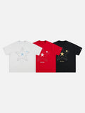 DAXUEN Loose-fit short-sleeved crew neck t-shirt with starfish graphic