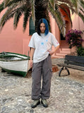 DAXUEN Loose-fit short-sleeved crew neck t-shirt with starfish graphic — model photo