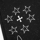 DAXUEN black wide-leg sweatpants with star embroidery