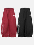 DAXUEN black wide-leg sweatpants with star embroidery