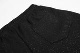 DAXUEN black wide-leg sweatpants with star embroidery