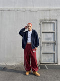 DAXUEN black wide-leg sweatpants with star embroidery — model photo