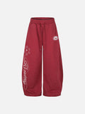 DAXUEN black wide-leg sweatpants with star embroidery