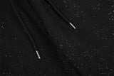DAXUEN black wide-leg sweatpants with star embroidery