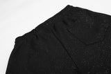 DAXUEN black wide-leg sweatpants with star embroidery