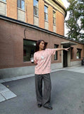 DAXUEN Starry graphic crew neck T-shirt — model photo