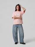 DAXUEN Starry graphic crew neck T-shirt — model photo