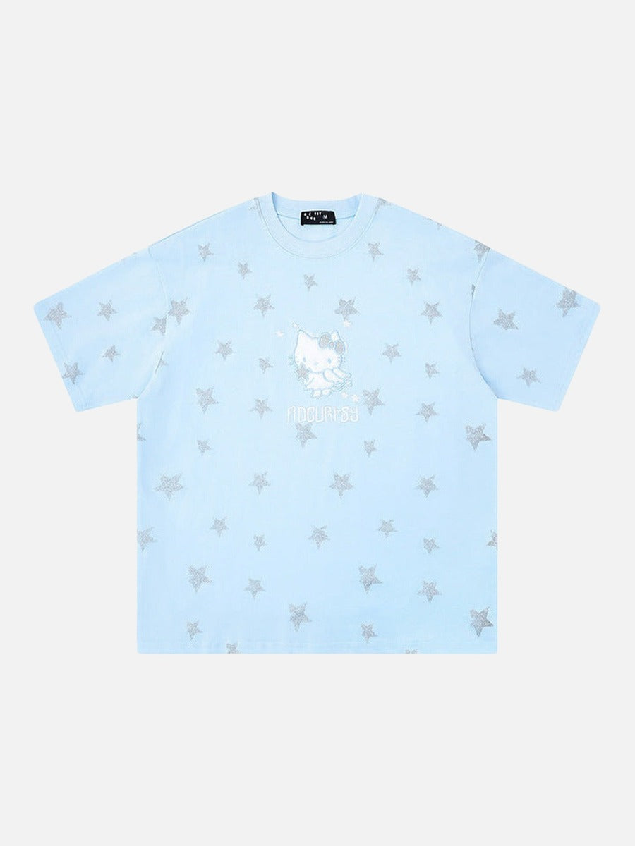 DAXUEN Starry graphic crew neck T-shirt