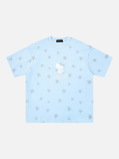DAXUEN Starry graphic crew neck T-shirt