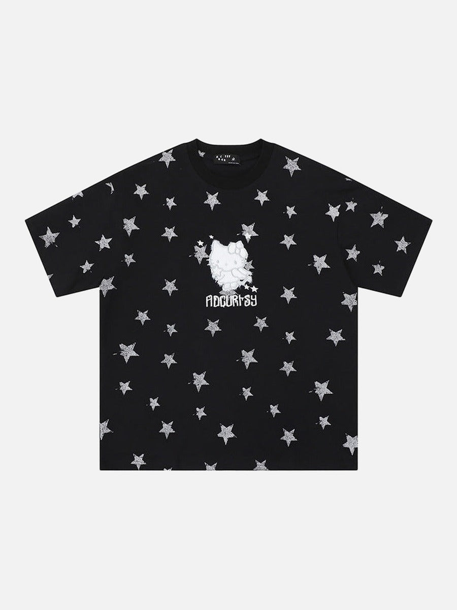 DAXUEN Starry graphic crew neck T-shirt