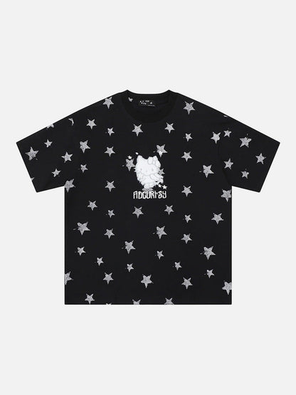 DAXUEN Starry graphic crew neck T-shirt