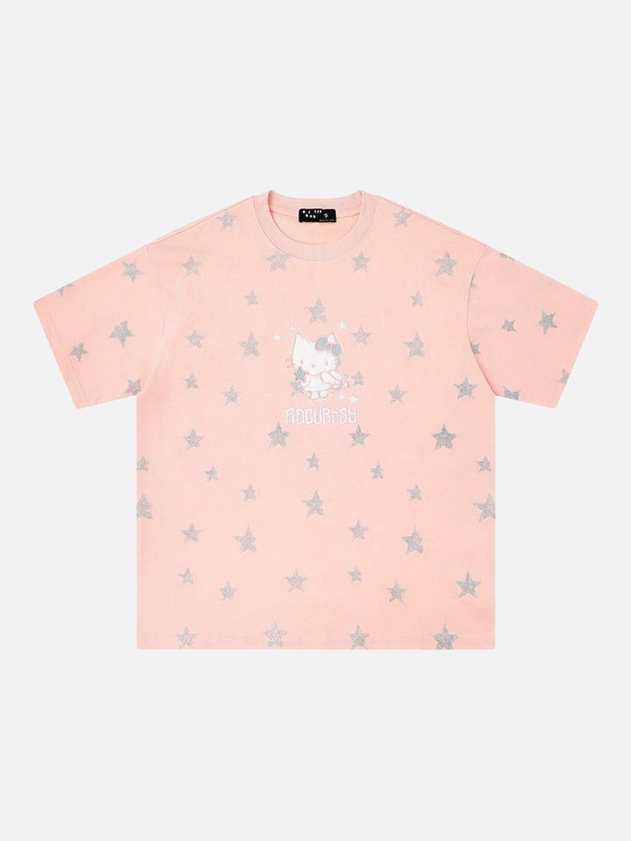 DAXUEN Starry graphic crew neck T-shirt