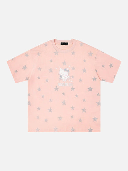 DAXUEN Starry graphic crew neck T-shirt