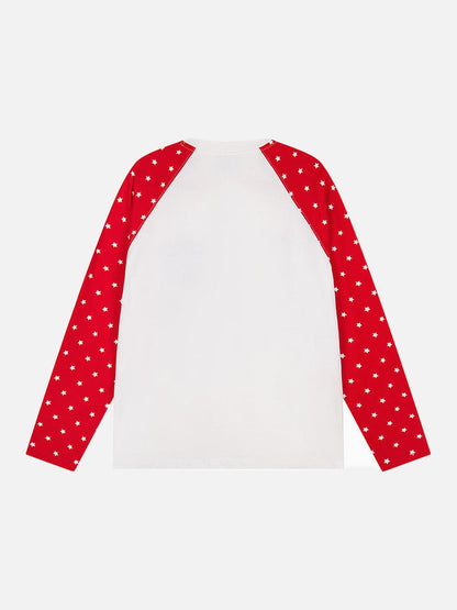 DAXUEN Starry Heart Raglan Long-Sleeve T-Shirt