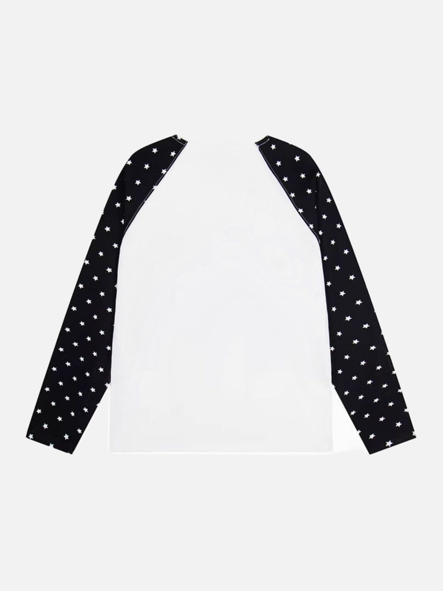 DAXUEN Starry Heart Raglan Long-Sleeve T-Shirt