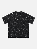DAXUEN Oversized crew neck t-shirt with star print