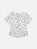 DAXUEN Starry ruffled peplum t-shirt