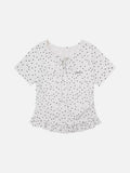 DAXUEN Starry ruffled peplum t-shirt