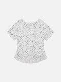 DAXUEN Starry ruffled peplum t-shirt