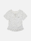 DAXUEN Starry ruffled peplum t-shirt