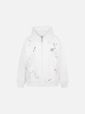 DAXUEN Oversized full-zip hoodie with starry splatter design
