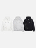 DAXUEN Oversized full-zip hoodie with starry splatter design