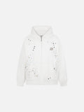 DAXUEN Oversized full-zip hoodie with starry splatter design
