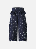 Wide-leg sweatpants with star print