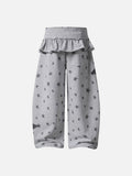 Wide-leg sweatpants with star print