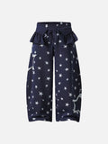 Wide-leg sweatpants with star print