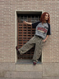 DAXUEN Men's oversized short-sleeved striped t-shirt — model photo