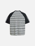 DAXUEN Men's oversized short-sleeved striped t-shirt
