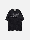 DAXUEN Oversized crew neck t-shirt with floral graphic